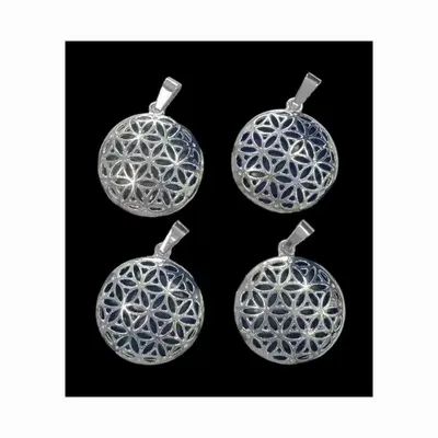 Jewelry - Metal Pendant Flower of Life Lapis Lazuli A 25mm x4 - ARABESK