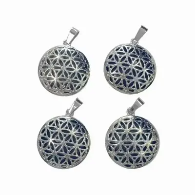 Jewelry - Metal Pendant Flower of Life Lapis Lazuli A 25mm x4 - ARABESK