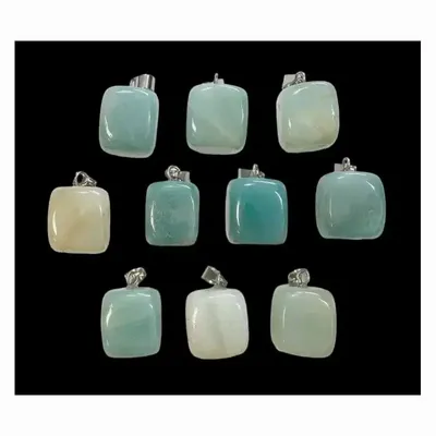 Jewelry - Amazonite A Tumbled Stone Pendant x 10 - ARABESK