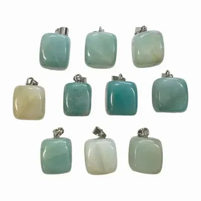 Jewelry - Amazonite A Tumbled Stone Pendant x 10 - ARABESK