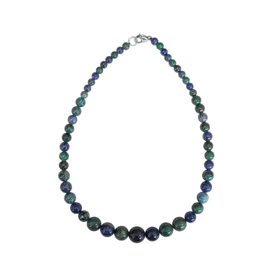 Bijoux - Malachite & Azurite Traitée A Collier Chute Perles 6-14mm 45cm - ARABESK