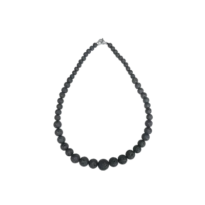 Bijoux - Pierre de Lave A Collier Chute Perles 6-14mm 45cm - ARABESK