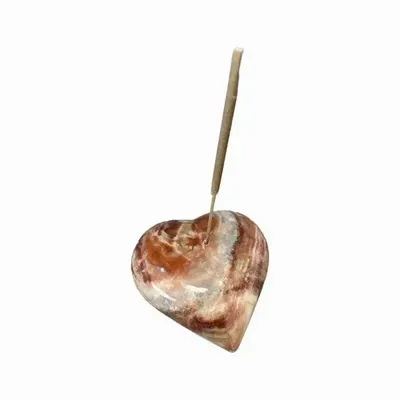 Senteurs - Porte encens Coeur pierre onyx 7x2.5cm - ARABESK