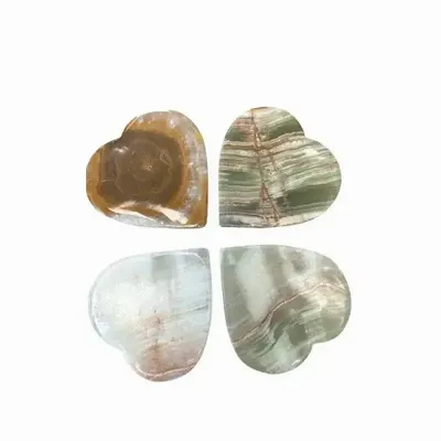 Senteurs - Porte encens grand Coeur pierre Onyx 11x11cm - ARABESK