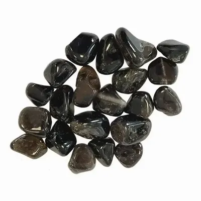 Jewelry - Smoked Rock Crystal AA tumbled stones from Brazil 250g - ARABESK
