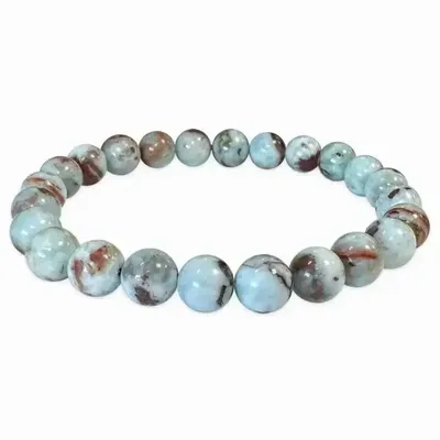 Bracelets - Bracelet Larimar perles 7-8mm - ARABESK