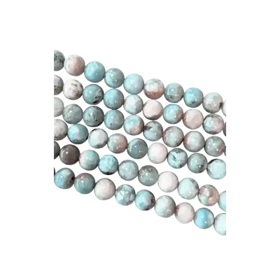 Jewelry - Larimar A round beads 5mm on 40cm string - ARABESK