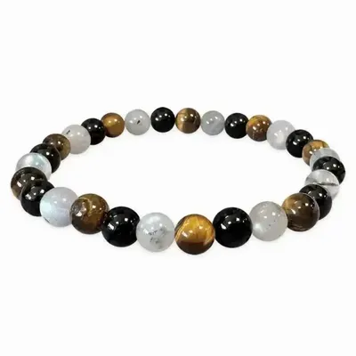 Bracelets - Bracelet Labradorite  Oeil de tigre Tourmaline A perles 6mm - ARABESK