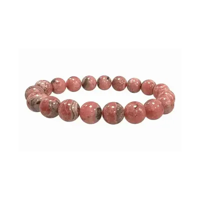 Bracelets - Bracelet Rhodochrosite Argentine A perles 9.5-10.5mm - ARABESK