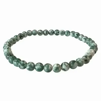 Bracelets - Green jade  4mm pearls bracelet - ARABESK