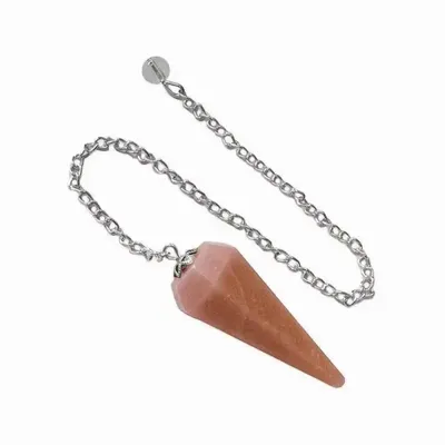 Jewelry - Aventurine Peach Pendulum conical 6 faces - ARABESK