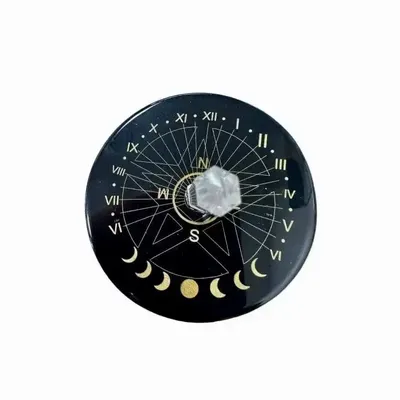 Jewelry - Black Onyx pentacle plaque with rock crystal 8cm - ARABESK