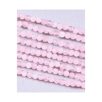 Jewelry - Faceted Rose Quartz A 3mm beads on 40cm wire - ARABESK