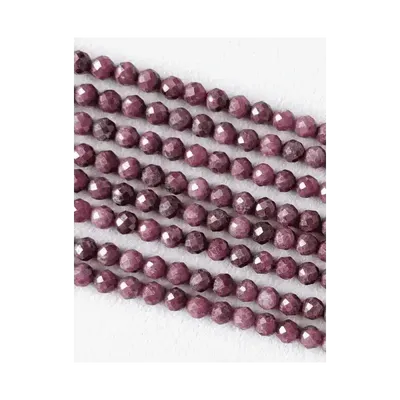 Jewelry - Faceted Ruby AA beads 3-4mm on 40cm wire - ARABESK