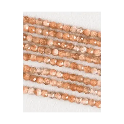 Bijoux - Pierre de Soleil Facettée AA perles 3mm sur fil 40cm - ARABESK