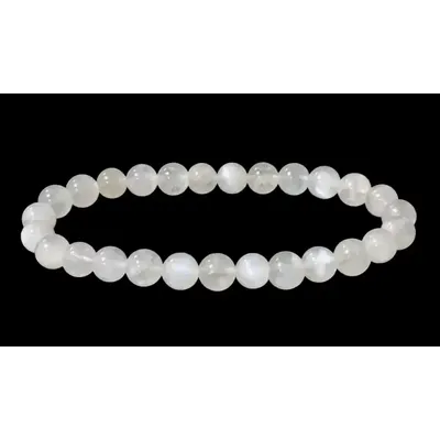 Bracelets - White Moon stone AA 6-7mm pearls bracelet - ARABESK