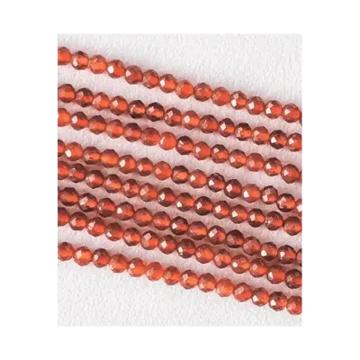 Bijoux - Agate Rouge Facettée A perles 3mm sur fil 40cm - ARABESK