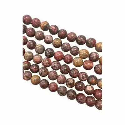 Bijoux - Jaspe Orbiculaire Léopard perles 6mm sur fil 40cm - ARABESK