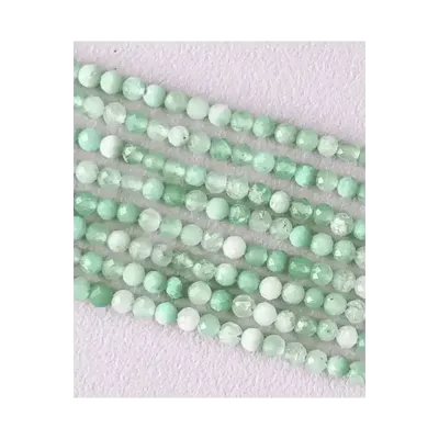 Jewelry - Faceted Chrysoprase AA+ 3mm beads on 40cm wire - ARABESK