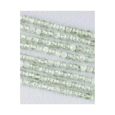 Bijoux - Prehnite Facettée AA perles 3mm sur fil 40cm - ARABESK