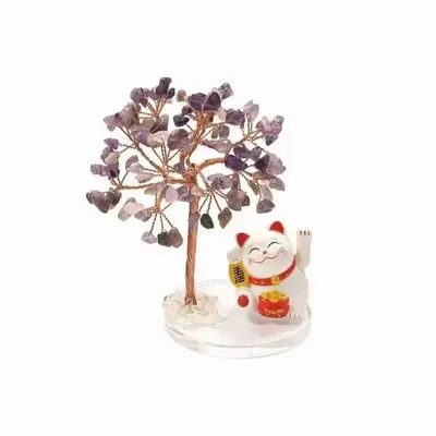 Jewelry - Tree of Life in Amethyst with Manekineko - ARABESK