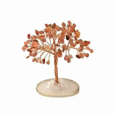 Bijoux - Arbre de Vie Agate Rouge sur Agate 12-13cm - ARABESK
