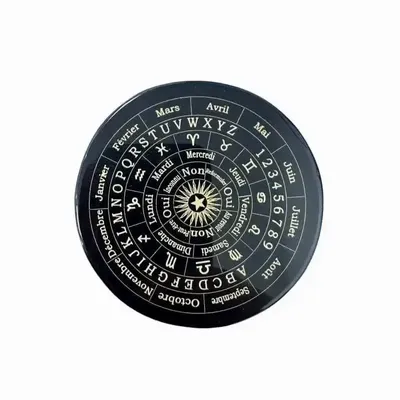 Bijoux - Plaque divinatoire Onyx noir  8cm - ARABESK