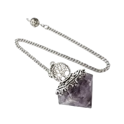 Jewelry - Orgonite Tree of Life Amethyst Pendulum 6 faces - ARABESK