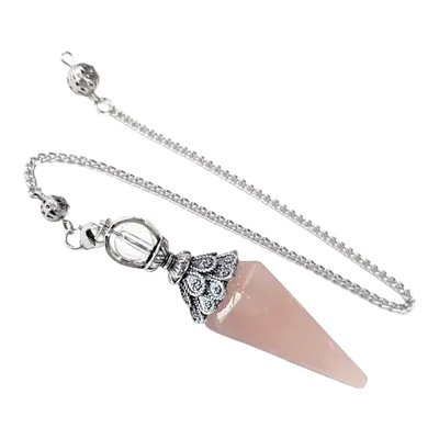 Bijoux - Pendule Quartz Rose 6 faces & Métal - ARABESK