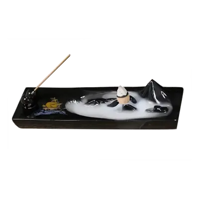 Senteurs - Porte Encens Backflow Céramique L'île Enchantée 21cm - ARABESK