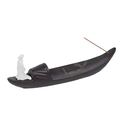 Scents - Chinese Boat Ceramic Incense Holder 28cm - ARABESK
