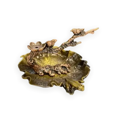 Scents - Incense Holder Backflow Metal Japanese Pond Frog Bronze - ARABESK