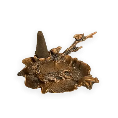 Senteurs - Porte Encens Backflow Métal Étang Japonais grenouille Cuivre - ARABESK