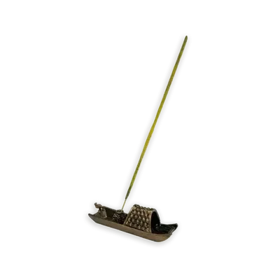 Senteurs - Porte Encens Métal Bateau Cuivré  9.5 cm - ARABESK