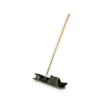 Scents - Metal Incense Holder Boat Bronze 9.5 cm - ARABESK