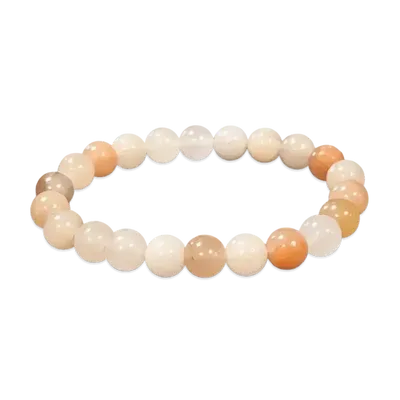 Bracelets - Peach Aventurine Bracelet 8mm Beads - ARABESK