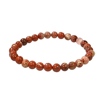 Bracelets - Red Jasper Bracelet 6-7mm beads - ARABESK