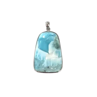 Jewelry - 925 Silver Larimar AA Pendant 15.88g - ARABESK