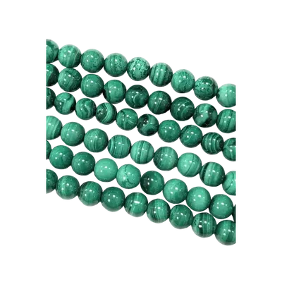 Jewelry - Clear Malachite AA beads 7mm on 40cm wire - ARABESK