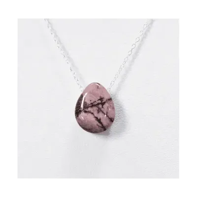 Bijoux - Colliers Argent 925 Pierre Percée Rhodonite A 14mm - ARABESK