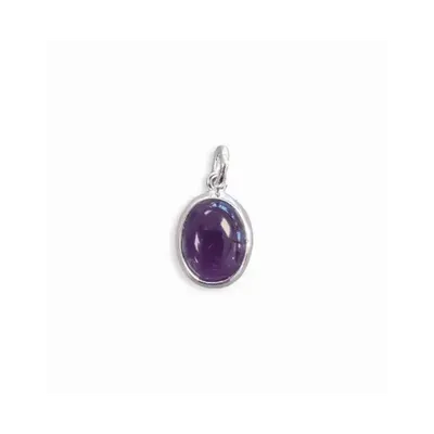 Bijoux - Pendentif Ovale Argent 925 Amethyste AA 13mm - ARABESK