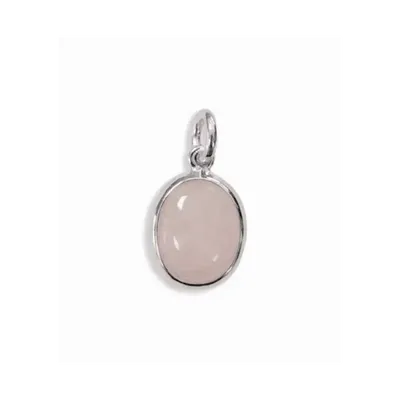 Bijoux - Pendentif Ovale Argent 925 Quartz Rose AA 13mm - ARABESK