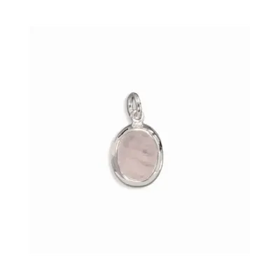 Jewelry - 925 Silver Oval Pendant Rose Quartz AA 13mm - ARABESK