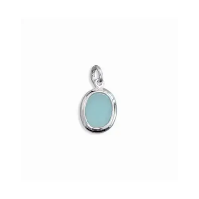 Bijoux - Pendentif Ovale Argent 925 Amazonite AA 13mm - ARABESK