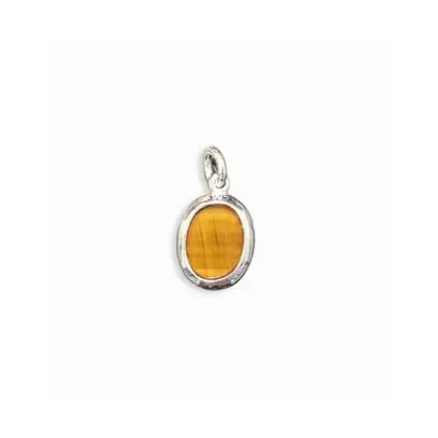 Jewelry - 925 Silver Oval Tiger Eye Pendant AA 13mm - ARABESK