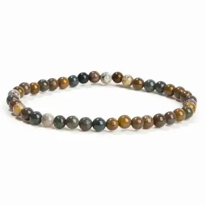 Bracelets - Ocean Jasper Bracelet With 4mm beads - ARABESK