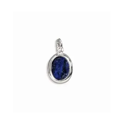 Bijoux - Pendentif Ovale Argent 925 Lapis Lazuli AA 13mm - ARABESK