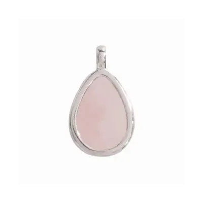 Jewelry - 925 Silver Drop Pendant Rose Quartz AA 23.5mm - ARABESK