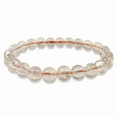 Bracelets - Natural Citrine Bracelet With 8mm Beads - ARABESK
