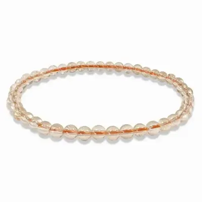 Bracelets - Natural Citrine A 4mm pearls Bracelet - ARABESK
